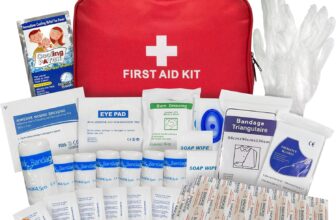 Albert Austin 68 Pcs First Aid Kit with Bandages Scissors Emergency Blanket for Car Work Home Travel Outdoor Camping Hiking Survival Use Compact Easy to Carry Water Resistant Bag with Multiple Pockets