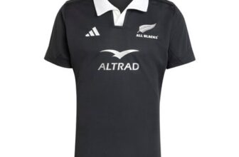 All Blacks Mens Home Performance Rugby Shirt – Black 24/25