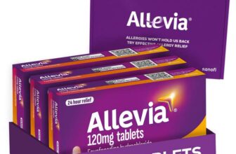 Allevia 120mg Allergy Relief Tablets 90 cts (3 Packs of 30 cts) 120mg Fexofenadine 24hr Relief Acts Within 1 Hour Non-drowsy