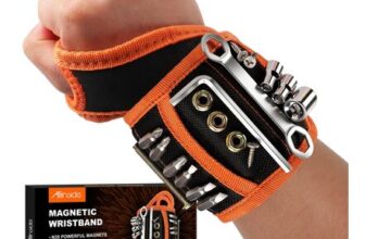 Allinside Magnetic Wristband for Tools with 15 Magnets, Adjustable