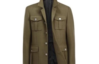 Allthemen Wool Trench Coat for Men Brown