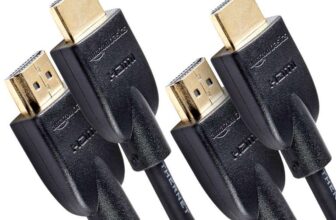 Amazon Basics HDMI Cable, 2-Pack, 6ft, 4K60Hz, High-Speed 4K HDMI 2.0 Cord (18Gbps), 2160p, 48bit, Compatible With TV/PS5/Xbox/Roku – Black