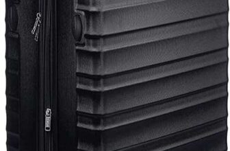 Amazon Basics Hard Shell Large Suitcase – Expandable ABS Travel Luggage with 4 Double Spinner Wheels – Scratch Resistant and Lightweight