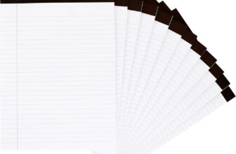 Amazon Basics Legal/Wide Ruled 21.6 cm by 29.8 cm Legal Pad, White (50 Sheet Paper Pads, 12-Pack)