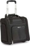 Amazon Basics Underseat Travel Luggage/Suitcase with Telescopic Handle and 2 in-line Skate Wheels – 34 x 24 x 36cm, Black