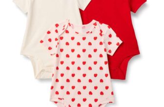 Amazon Essentials Cotton Baby Girls Classic-Fit Cotton Short-Sleeve Crew-Neck Vests, 3 Pack – Newborn