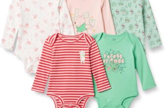 Amazon Essentials Disney Marvel Star Wars Unisex Babies Long-Sleeve Bodysuits, Pack of 5