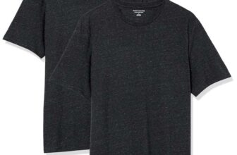 Amazon Essentials Mens Cotton Regular-Fit T-Shirts – Pack of 2 Charcoal Size XL / Size L £5.81 / Size M Burgundy £5.89