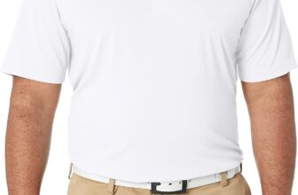 Amazon Essentials Mens Golf Polo Shirt, Quick Dry, Short Sleeve
