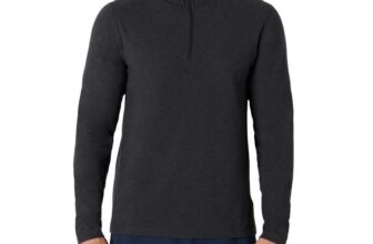 Amazon Essentials Mens Lightweight Quarter-Zip Hoodie- Black Size L