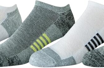 Amazon Essentials Mens Performance Breathable Cotton-Poly Blend Cushioned No Show Running and Trainer Athletic Ankle Socks