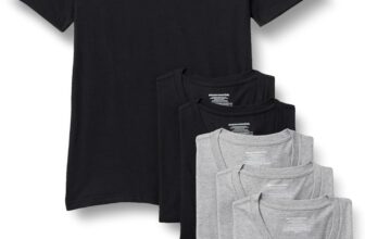 Amazon Essentials Mens V-Neck Undershirt, Breathable, Cotton, Pack of 6
