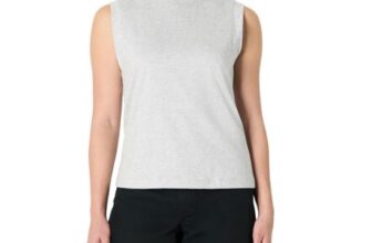Amazon Essentials Relaxed-Fit Cotton Muscle Tee, Light Grey Heather, S