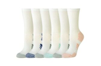 Amazon Essentials Womens Cushioned Breathable Athletic Crew Socks White 3-7