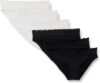 Amazon Essentials Womens Peached Microfibre with Lace Trim Bikini Knicker, Pack of 6