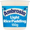 Ambrosia Light Devon Rice Pudding, 30% Less Sugar & Fat, Creamy Ready-to-Eat Dessert, 150 g Pot (Pack of 1)