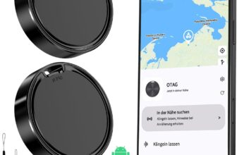 Android Tracker Tags 2 Pack Compatible with Google Find Hub App (Android Only) Smart Tag Key Tracker and Item Locator for Wallets, Backpack, Suitcases-Black