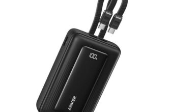 Anker Zolo Power Bank (2025 Upgraded Version), 45W Max Fast Charging, 20,000mAh Battery Pack, Dual Built-in USB-C Cables