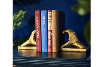 Antique Gold Heart Hand Bookends