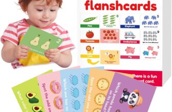 Aooess Flash Cards for Kids 3 Year Old: Alphabet Number Flashcards for Toddlers, Baby Learning Toys, Gifts for 3 4 5 6 7 8 Years Old Boys Girls Birthday Presents, Card Games Educational Toys