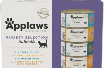 Applaws Natural Wet Cat Food, Multipack Chicken and Fish Selection in Broth 70 g Tin (Pack of 12)
