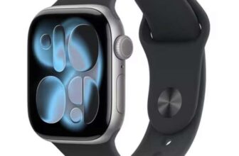 Apple Watch Series 11 GPS, 42mm, Aluminium Case, Small-Medium Sport Band, Space Grey