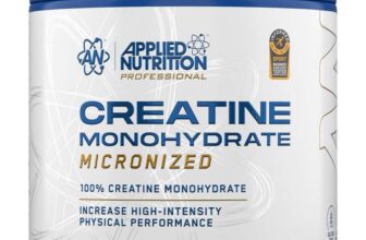 Applied Nutrition Creatine Monohydrate Powder for Strengh, Muscle, Power & Performance, Tested for Athletes 250g 50 Servings