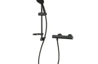 Aqualisa Sierra Matt Black Rear Fed Manual Mixer Shower
