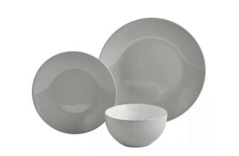 Argos Home 12 Piece Stoneware Dinner Set – Grey , Free C&C