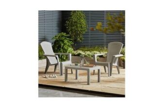 Argos Home Baltimore 2 Seater Plastic Garden Bistro Set