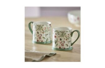 Argos Home Floral 2 Piece Fine China Tankard