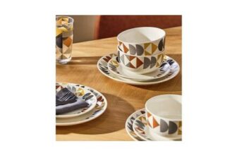 Argos Home Geo 12 Piece Stoneware Dinner Set