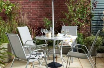 Argos Home Sicily 4 Seater Metal Patio Set – Grey Free Click and Collect