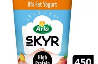 Arla Skyr High Protein Peach & Passionfruit Icelandic Style Yogurt 450g