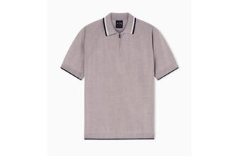 Armani Exchange AX Knit Polo Beige