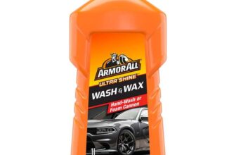 Armor All Wash & Wax Car Shampoo 1L 2-in-1 Car Wash Soap with Carnauba Wax, High Foam Cleaner for Cleaning, Shine & Protection,