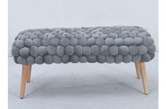 Artemis Home Cushla Grey Bubbly Velvet Large Footstool