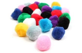 Assorted Pom Poms 5cm 25 Pack