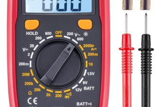AstroAI Digital Multimeter Voltmeter Ohmmeter Ammeter Multi Tester Meter with Backlit LCD Electronic Test Meter Measures Voltage, Current, Resistance Tests Continuity, DiodeBlack