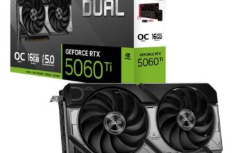 Asus GeForce RTX 5060 Ti Dual OC 16GB GDDR7 PCI-Express Graphics Card