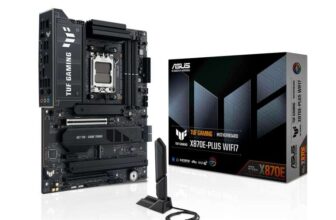 Asus TUF GAMING X870E-PLUS WIFI7, AMD X870, AM5, ATX, 4 DDR5, HDMI, 2 USB4, Wi-Fi 7, 2.5G LAN, PD 30W, 4x M.2