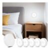 Aurevita 6-Pack Magnetic Indoor Motion Sensor Lights, USB Rechargeable