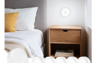 Aurevita 6-Pack Magnetic Indoor Motion Sensor Lights, USB Rechargeable