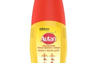 Autan Mosquito & Insect Repellent Pump Spray, Travel Essentials, Suitable For Kids, DEET Free Formula 100ml