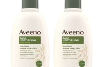 Aveeno Daily Moisturising Body Lotion, 2 x 500ml