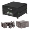 BEEWAY Garden Furniture Cover With Air Vent – 420D Oxford Fabric, Windproof 125x125x74cm – Sold by WEJOYEC / FBA