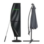 BEEWAY Waterproof Outdoor Cantilever Parasol Cover with Zipper and Rod Fit, Anti-UV , Windproof – 205 x 45/75/32cm sold by MeiLai FBA