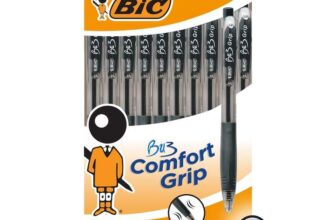 BIC BU3 Retractable Black Pens 10 Pack (Clubcard Price)
