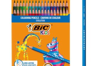 BIC Kids Evolution Coloured Pencils, Vivid Colouring Pencils, Easy to Sharpen BIC Pencils, 36 Pack