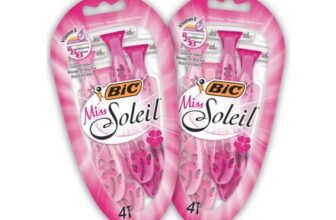 BIC Miss Soleil Razors, Flower Handle, Triple Blade, Pack 8
